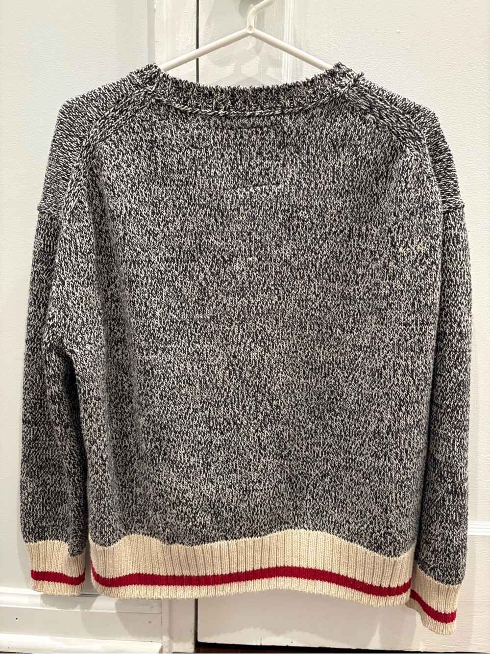Roots Canada Cabin Collection Marled Knit Crewneck Sweater Stripe Women’s Large - Picture 4 of 12